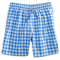 Gingham Swim Trunks in Light Blue by Southern Tide - Country Club Prep