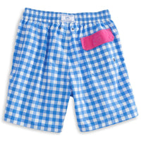 Gingham Swim Trunks in Light Blue by Southern Tide - Country Club Prep