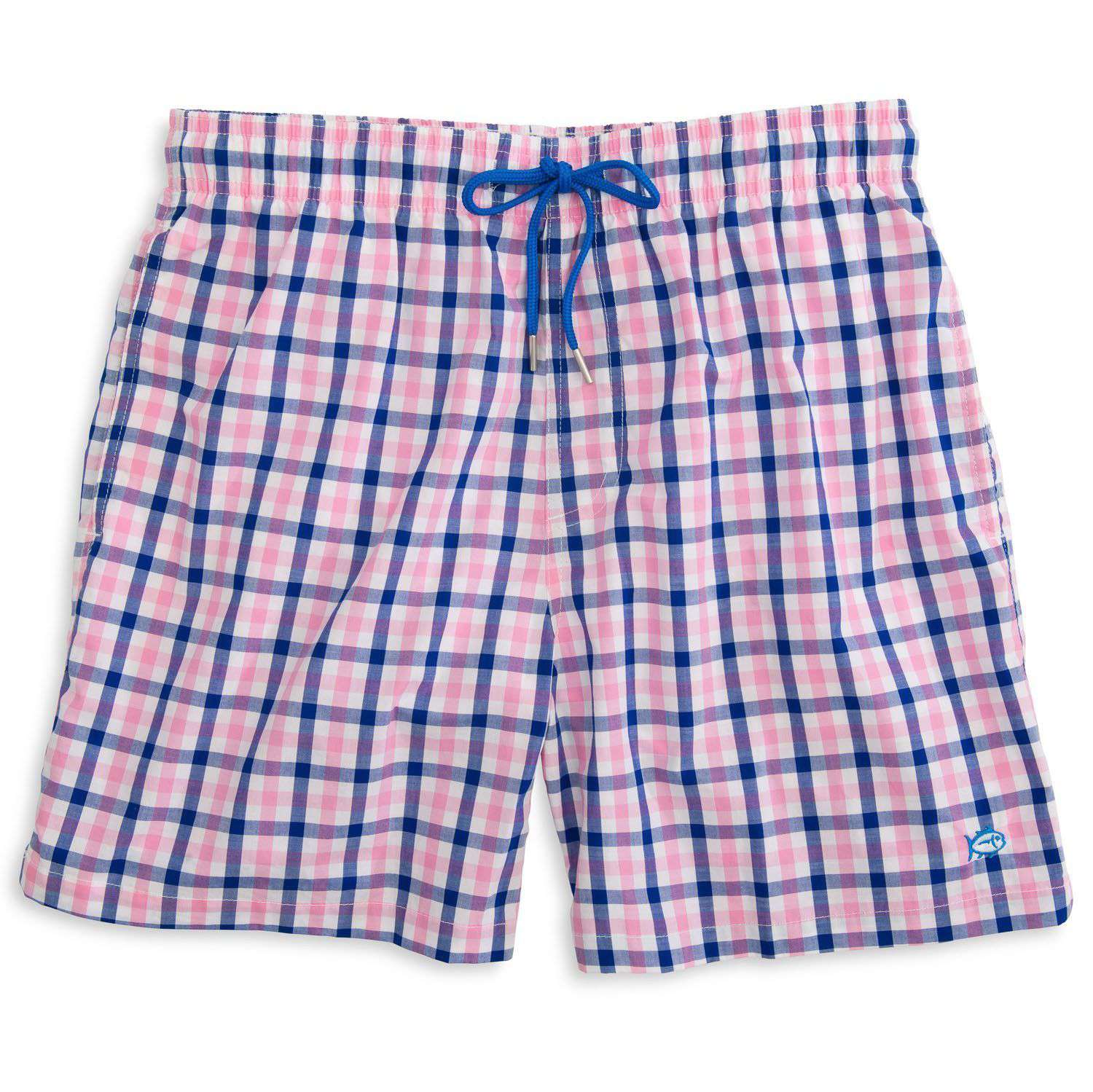 Southern Tide Gingham Swim Trunks in Ultra Pink – Country Club Prep