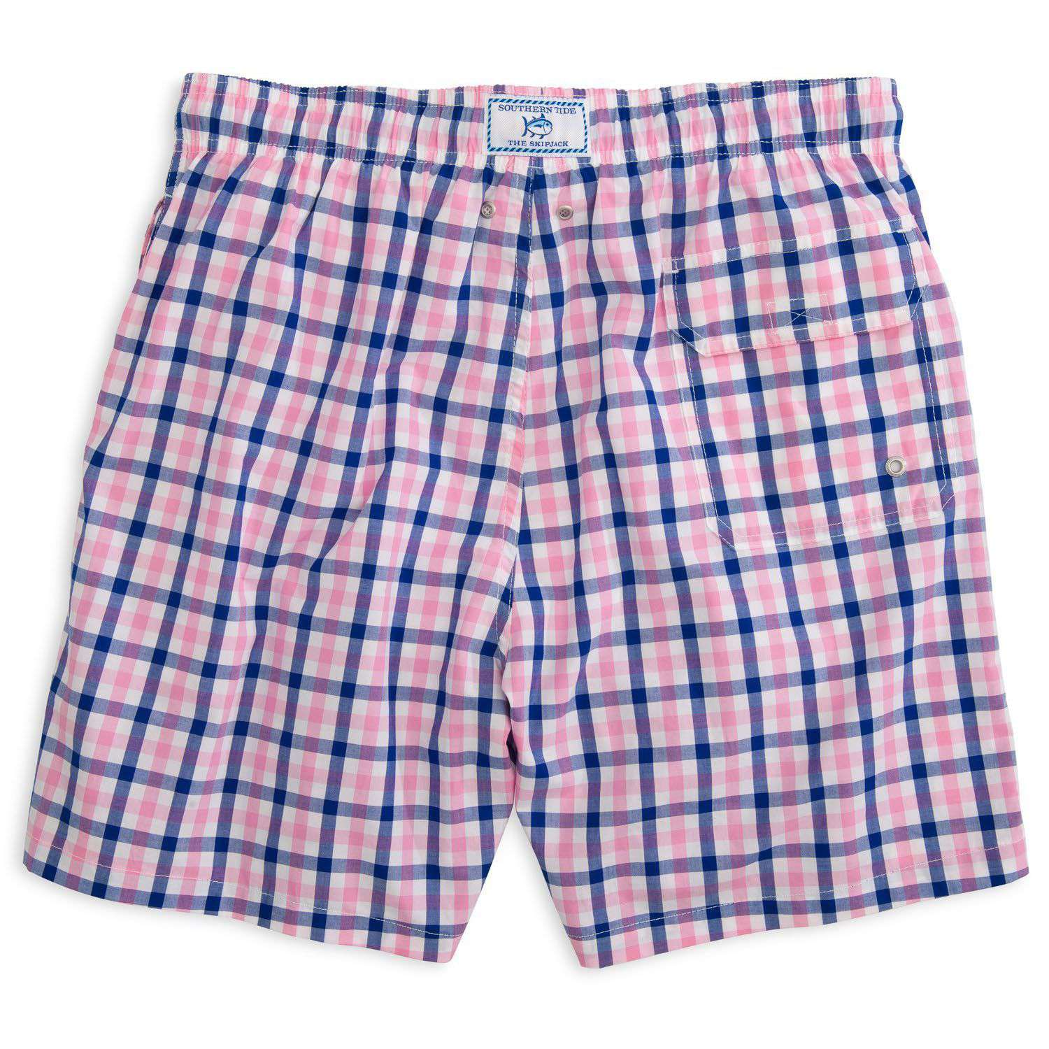 Gingham Swim Trunks in Ultra Pink by Southern Tide - Country Club Prep