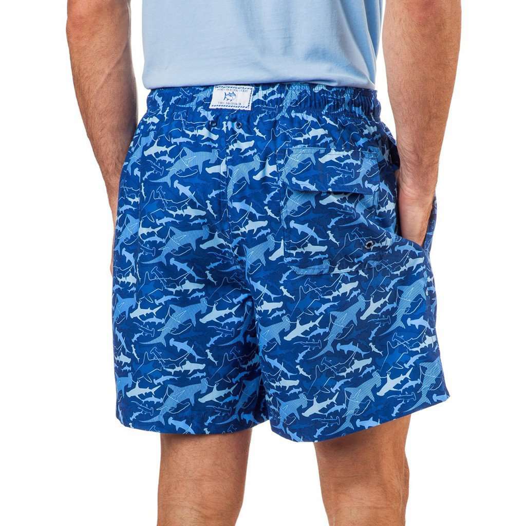 Hammerhead Hysteria Swim Trunk in Seven Seas Blue by Southern Tide - Country Club Prep