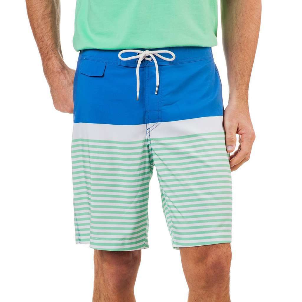 Horizon Stripe Water Short in Cobalt Blue by Southern Tide - Country Club Prep