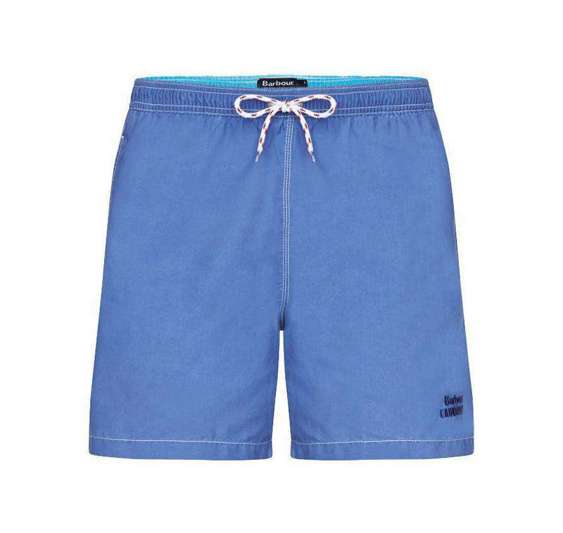 Laundered Swim Shorts in Fresh Blue by Barbour - Country Club Prep