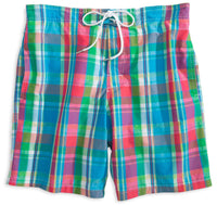 Madras Swim Trunks in Bright Green by Southern Tide - Country Club Prep