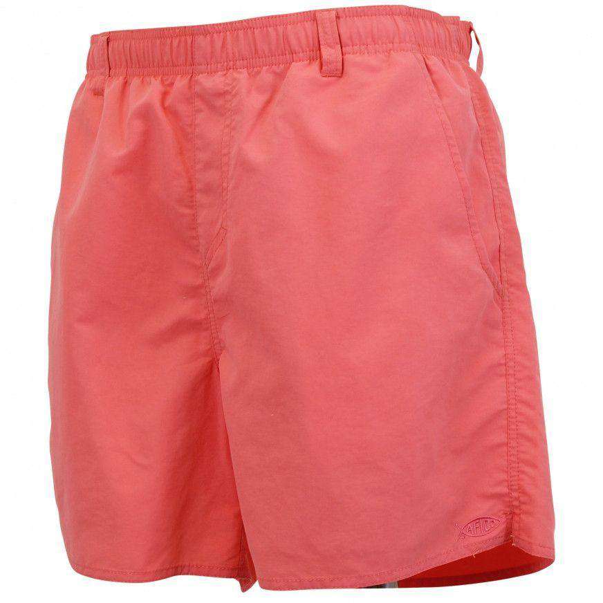 Manfish Swim Trunk in Coral by AFTCO - Country Club Prep