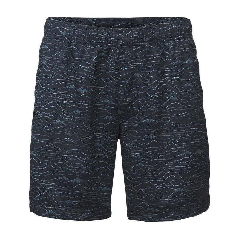 Men's 5" Class V Pull-On Trunks in Urban Navy Mountain Scape Print by The North Face - Country Club Prep