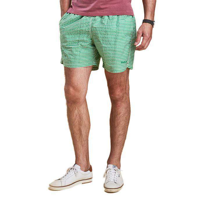 Milton Swim Shorts in Green by Barbour - Country Club Prep