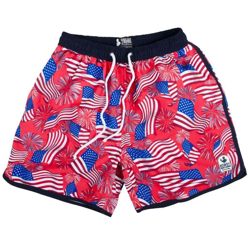 Rowdy Gentleman National Anthem Swim Trunks in Red – Country Club Prep