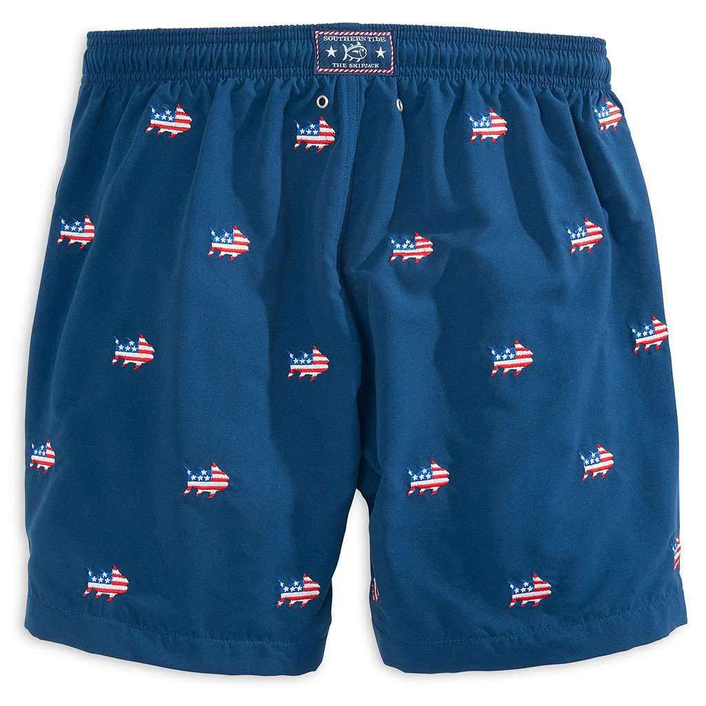 Oh Say Can You Sea Swim Trunk in Yacht Blue by Southern Tide - Country Club Prep