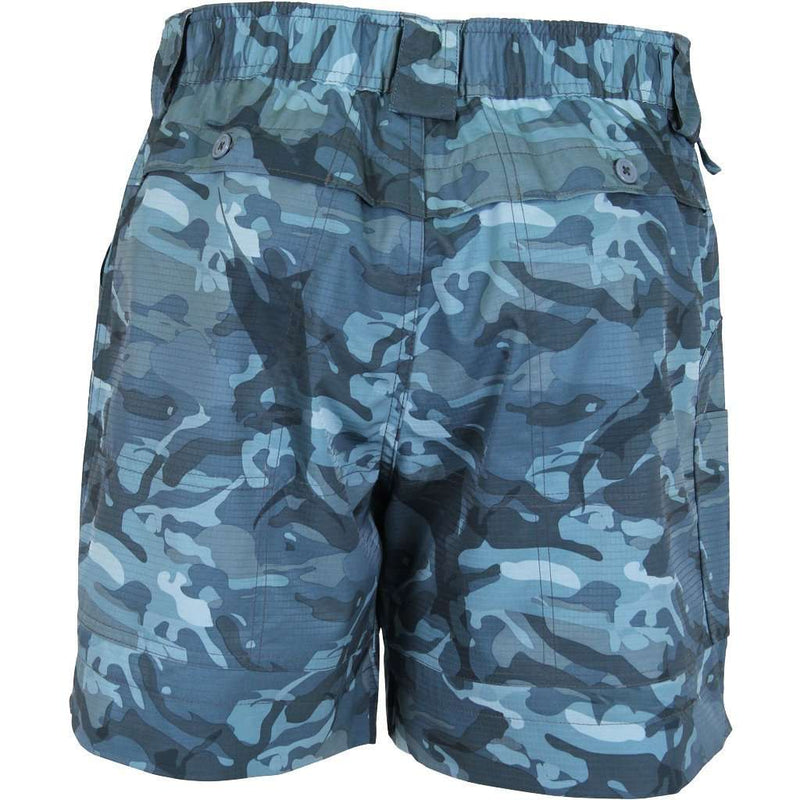 Original Fishing Shorts in Blue Camo by AFTCO - Country Club Prep