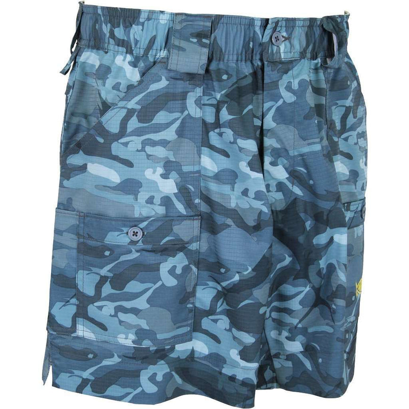 Original Fishing Shorts in Blue Camo by AFTCO - Country Club Prep