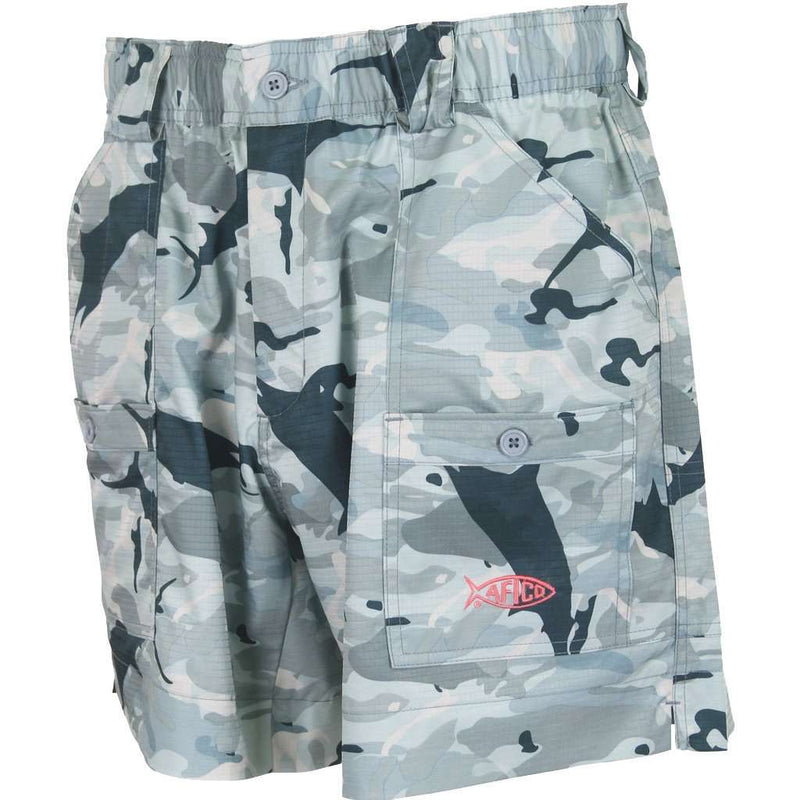 Original Fishing Shorts in Grey Camo by AFTCO - Country Club Prep