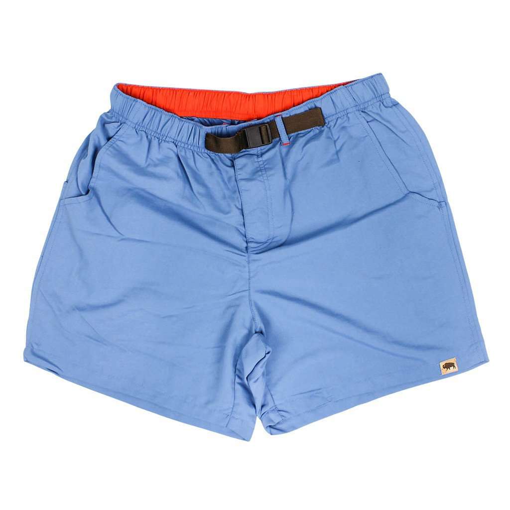 Riverdale Belted Swim Trunks in Blue by Buffalo Jackson - Country Club Prep