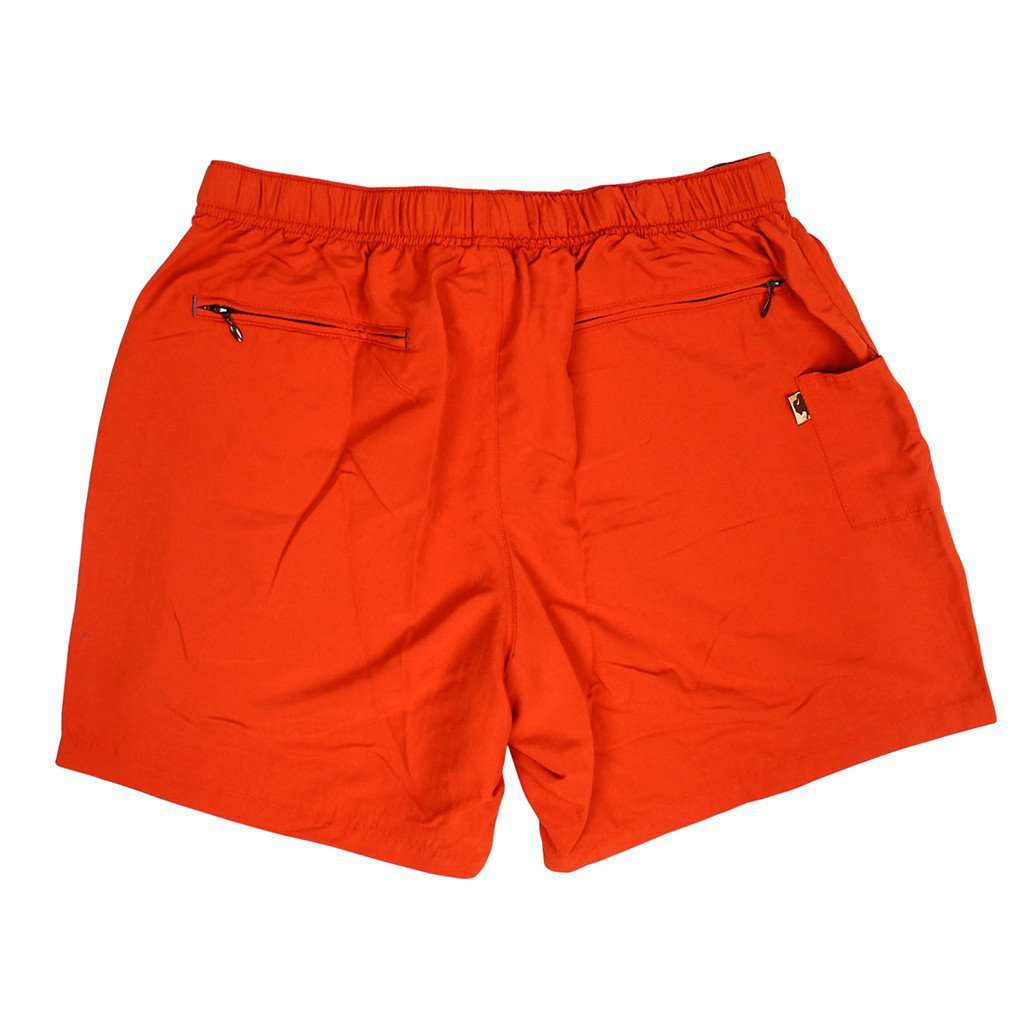 Riverdale Belted Swim Trunks in Red by Buffalo Jackson - Country Club Prep