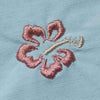 Sandbar Swimsuit in Antigua Blue with Embroidered Hula Dancer and Hibiscus by Castaway Clothing - Country Club Prep