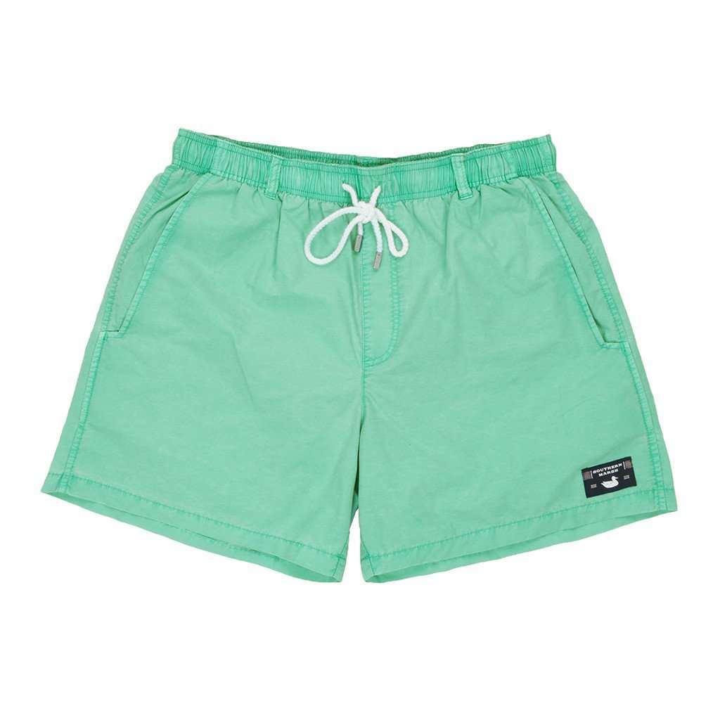 Free Country Men's Green Board Shorts - Relaxed Fit Surf Trunks With Vacation Beach Style