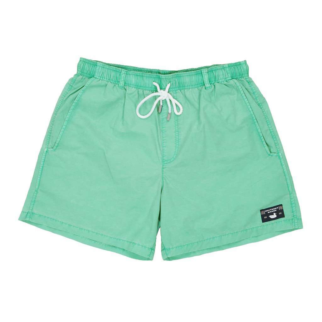 SEAWASH™ Shoals Swim Trunk in Bimini Green by Southern Marsh - Country Club Prep