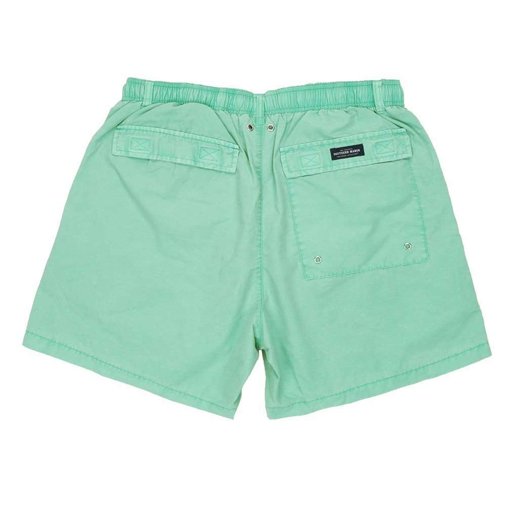 SEAWASH™ Shoals Swim Trunk in Bimini Green by Southern Marsh - Country Club Prep