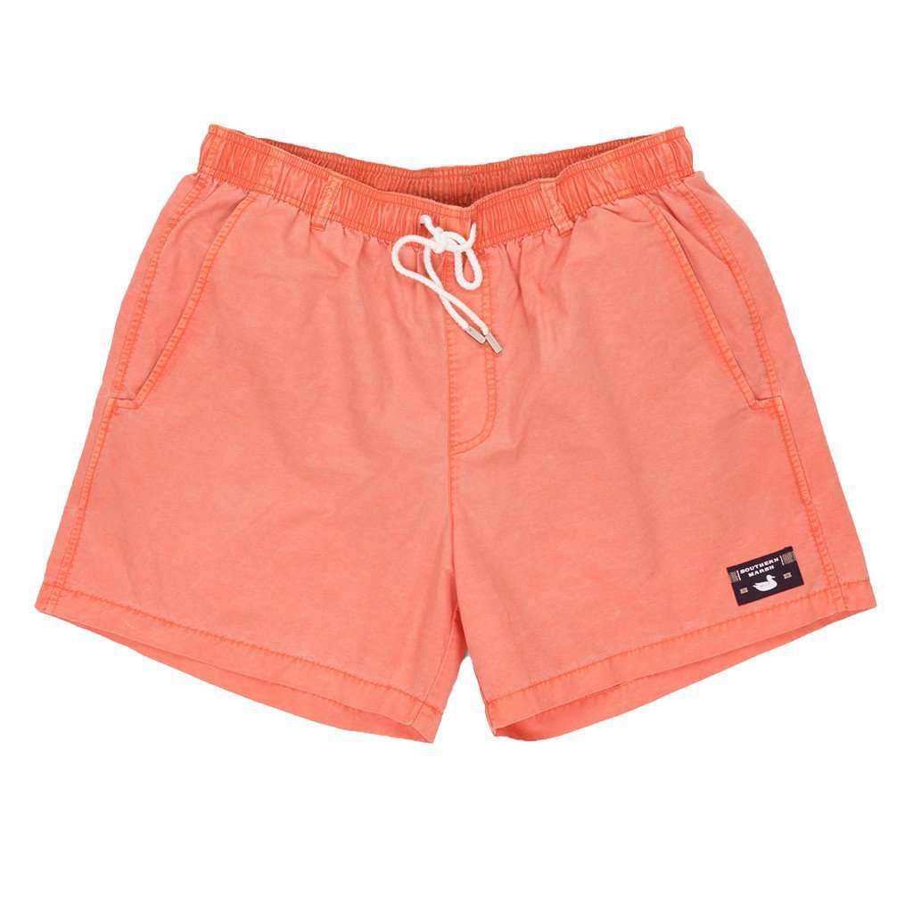 SEAWASH™ Shoals Swim Trunk in Coral by Southern Marsh - Country Club Prep