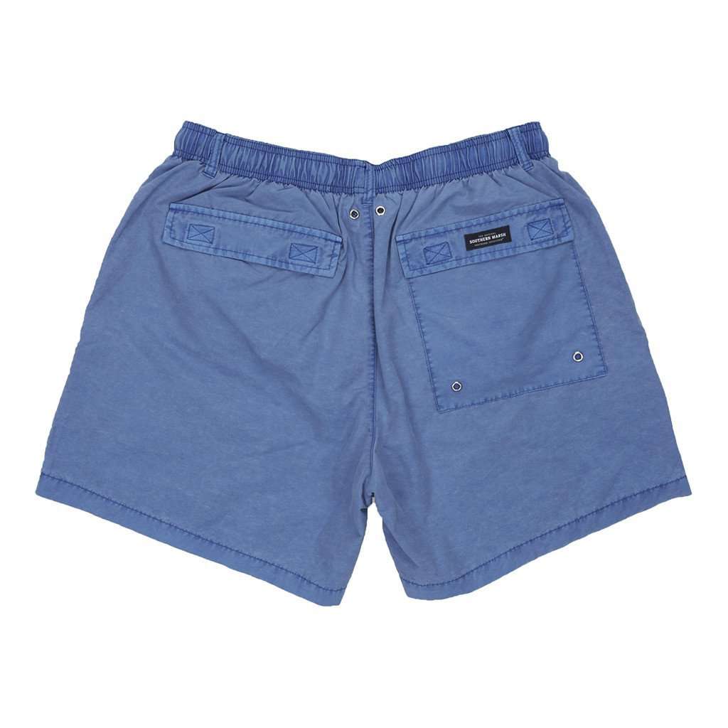 SEAWASH™ Shoals Swim Trunk in Washed Blue by Southern Marsh - Country Club Prep