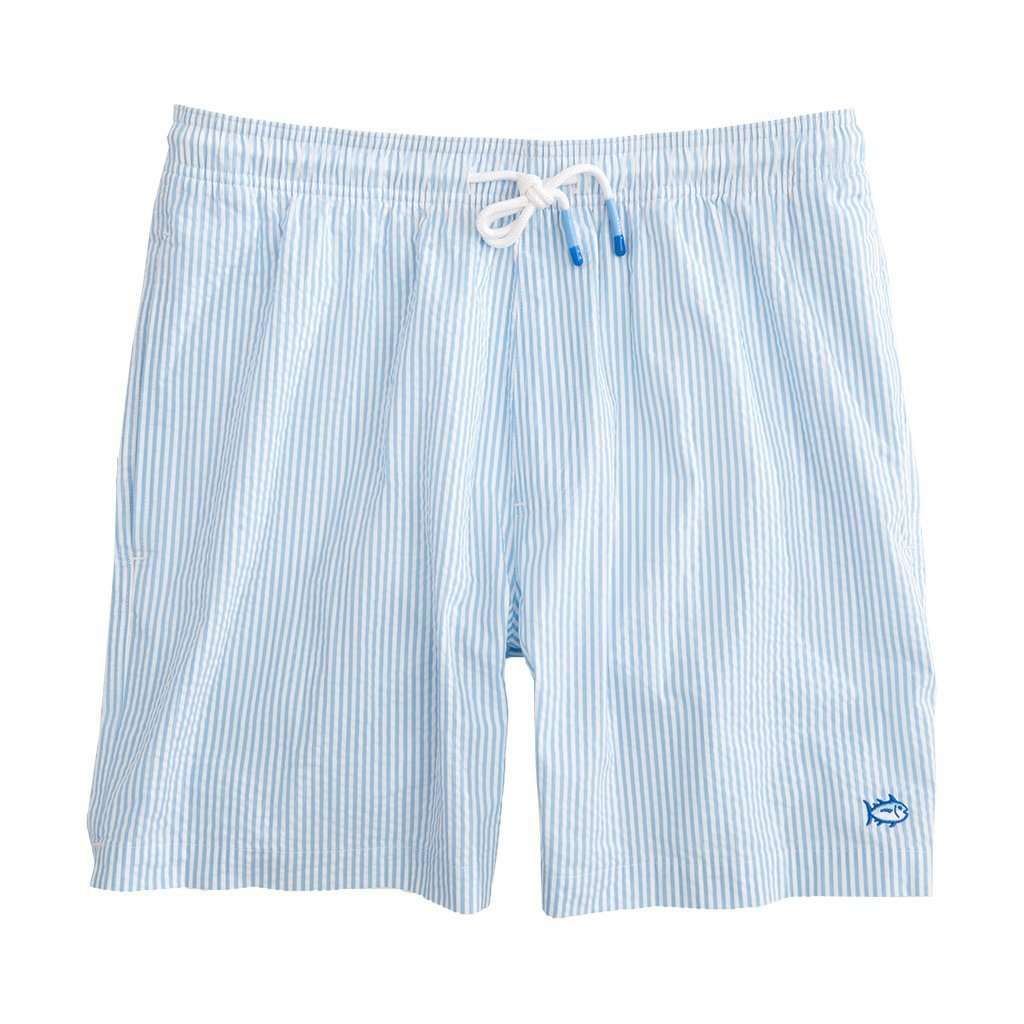 Seersucker Swim Trunk in Ocean Channel by Southern Tide - Country Club Prep