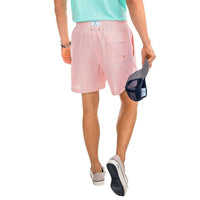 Seersucker Swim Trunk in Sunset Coral by Southern Tide - Country Club Prep