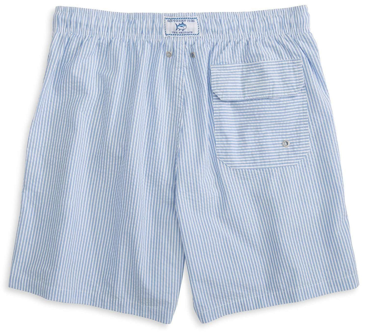 Seersucker Swim Trunks in Blue by Southern Tide - Country Club Prep