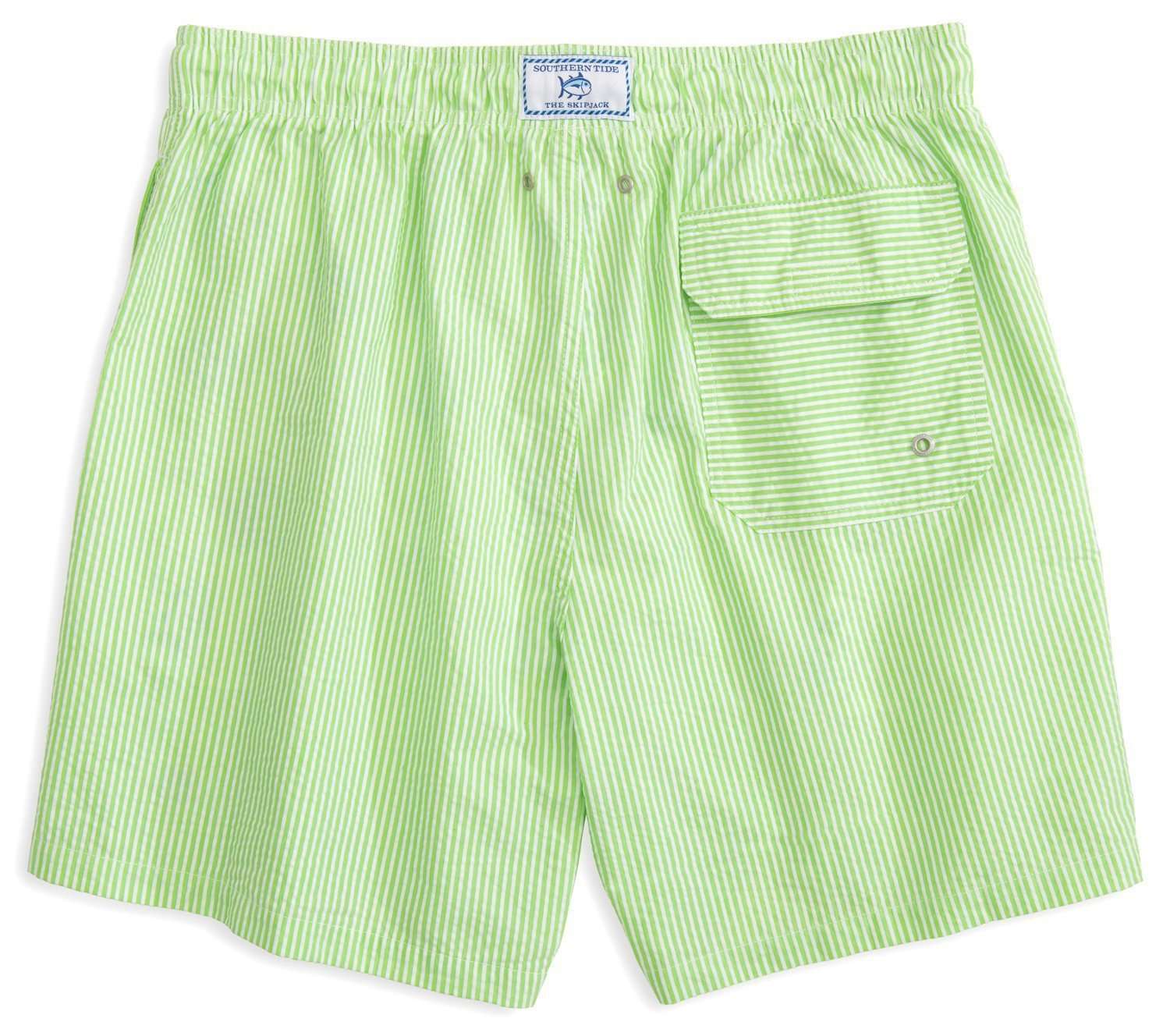 Southern Tide Seersucker Swim Trunks in Green – Country Club Prep