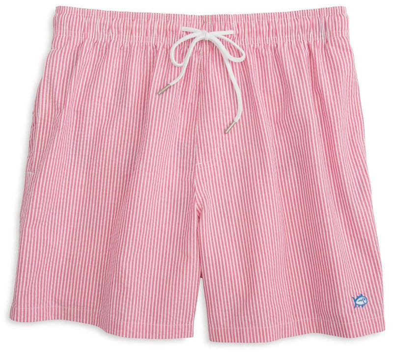 Seersucker Swim Trunks in Pink by Southern Tide - Country Club Prep