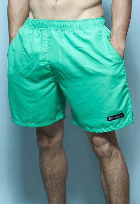 Solid Black Label Swim Trunks in Mint by Rowdy Gentleman - Country Club Prep