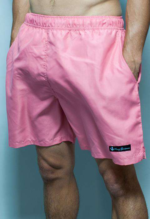 Solid Black Label Swim Trunks in Salmon by Rowdy Gentleman - Country Club Prep