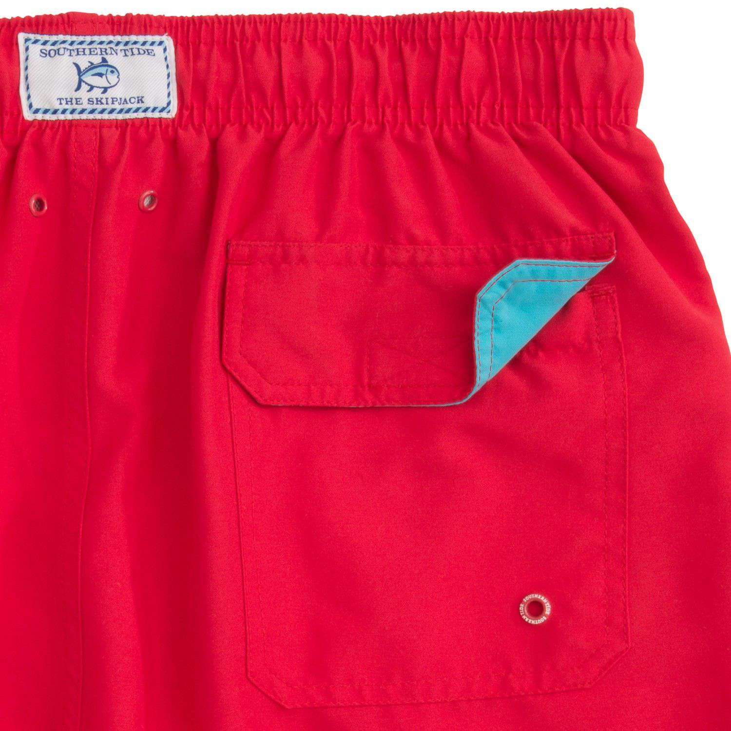 Solid Swim Trunks in Channel Marker Red by Southern Tide - Country Club Prep