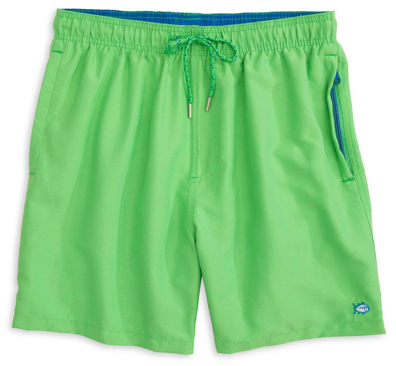 Southern Tide Solid Swim Trunks in Island Reef Green – Country Club Prep