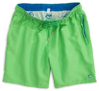 Solid Swim Trunks in Island Reef Green by Southern Tide - Country Club Prep