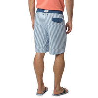 St Lucia Stripe Water Short in Seven Seas Blue by Southern Tide - Country Club Prep