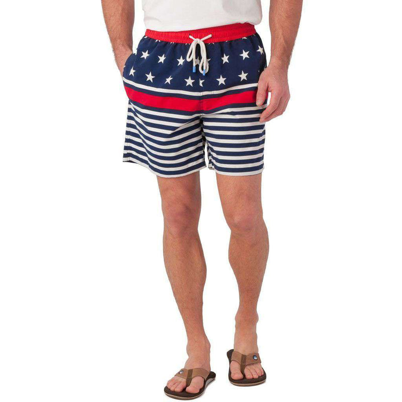 Stars and Stripes Swim Trunk by Southern Tide - Country Club Prep