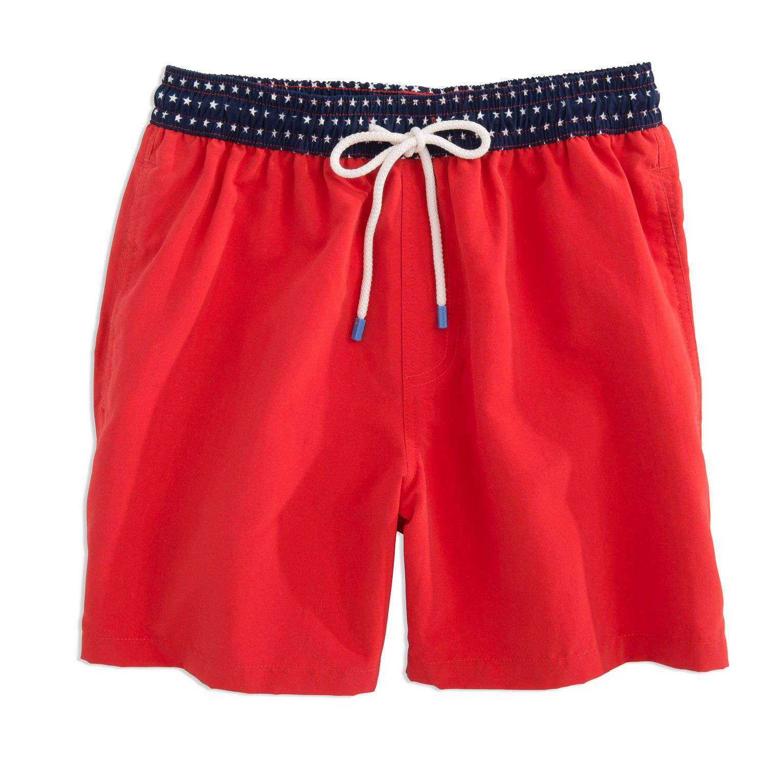 Stars Swim Trunk in Red by Southern Tide - Country Club Prep