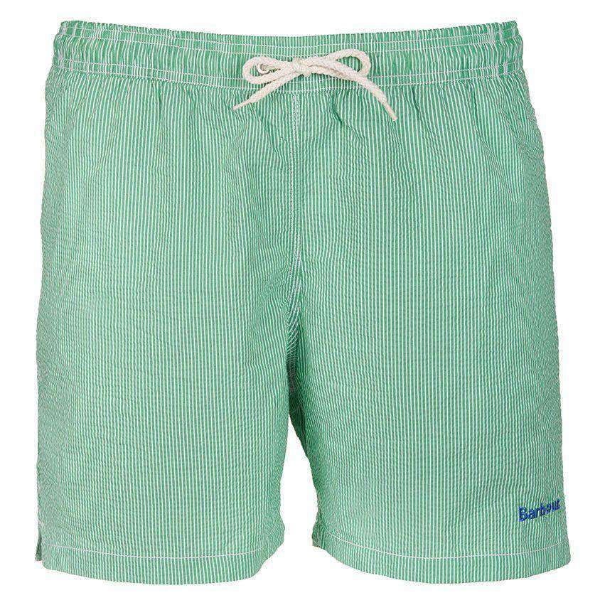 Striped Swimming Short in Green by Barbour - Country Club Prep