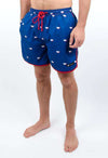 The American Silhouette Swim Trunks in Blue by Rowdy Gentleman - Country Club Prep