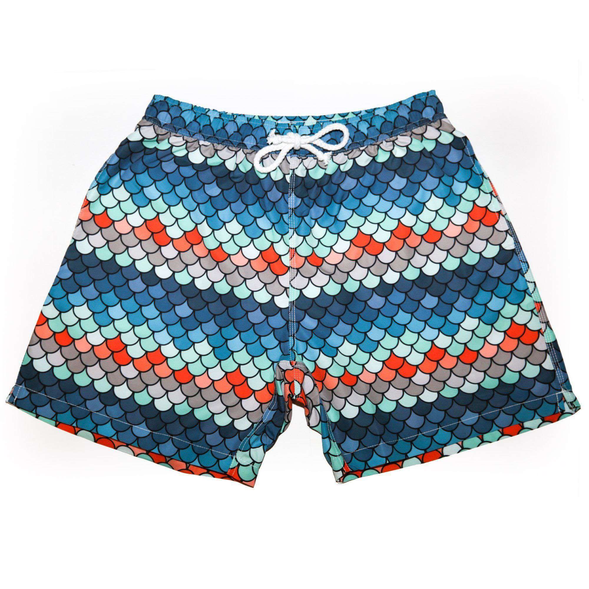 The Mermans Swim Trunk in Mutli by Kennedy - Country Club Prep