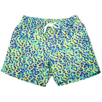 The Neon Leopard Swim Trunk in Multi by Kennedy - Country Club Prep