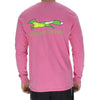 19th Hole Longshanks Logo Long Sleeve Tee in Crunchberry by Country Club Prep - Country Club Prep