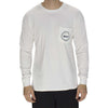 19th Hole Longshanks Logo Long Sleeve Tee in White by Country Club Prep - Country Club Prep