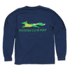 19th Hole Longshanks Logo Long Sleeve Tee Shirt in True Navy by Country Club Prep - Country Club Prep