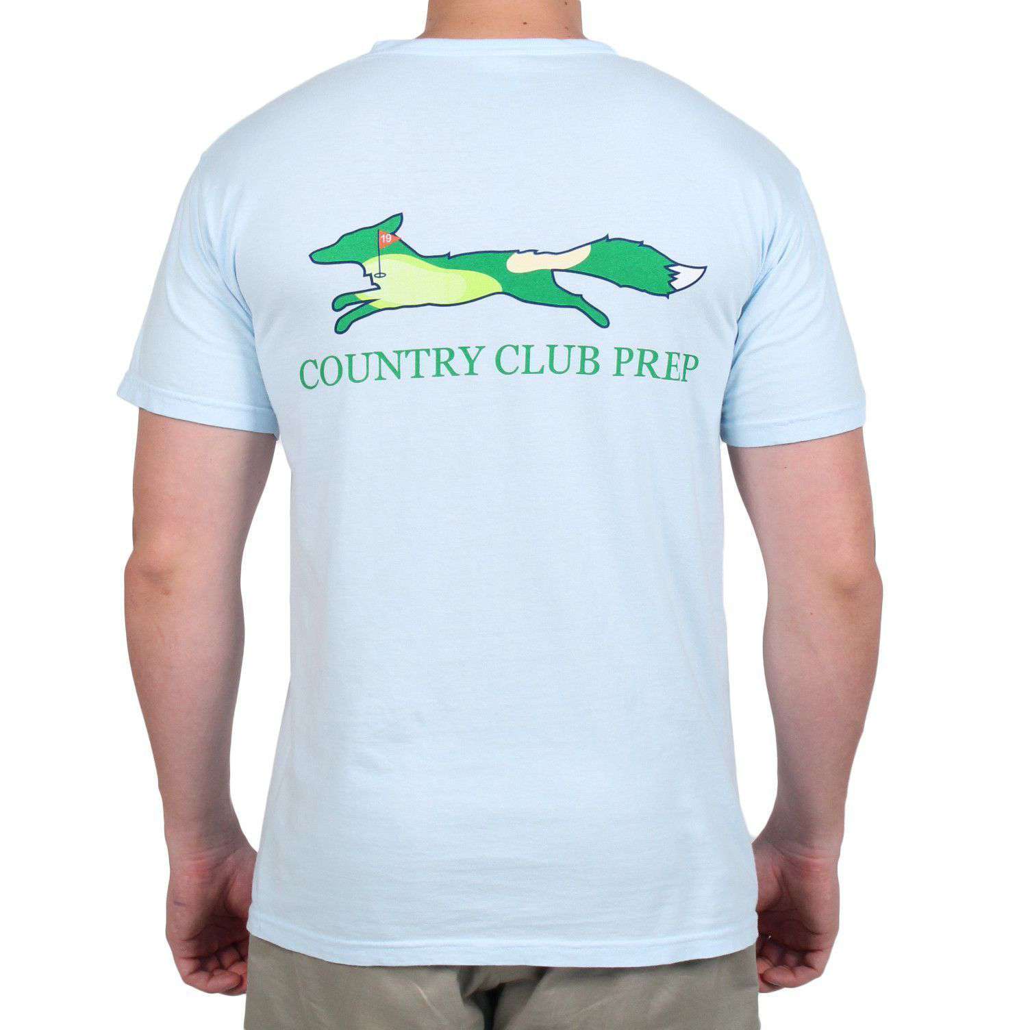19th Hole Longshanks Logo Tee Shirt in Chambray Blue by Country Club Prep - Country Club Prep
