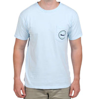 19th Hole Longshanks Logo Tee Shirt in Chambray Blue by Country Club Prep - Country Club Prep