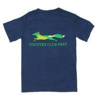 19th Hole Longshanks Logo Tee Shirt in True Navy by Country Club Prep - Country Club Prep