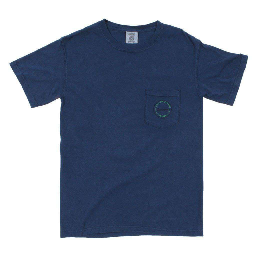19th Hole Longshanks Logo Tee Shirt in True Navy by Country Club Prep - Country Club Prep