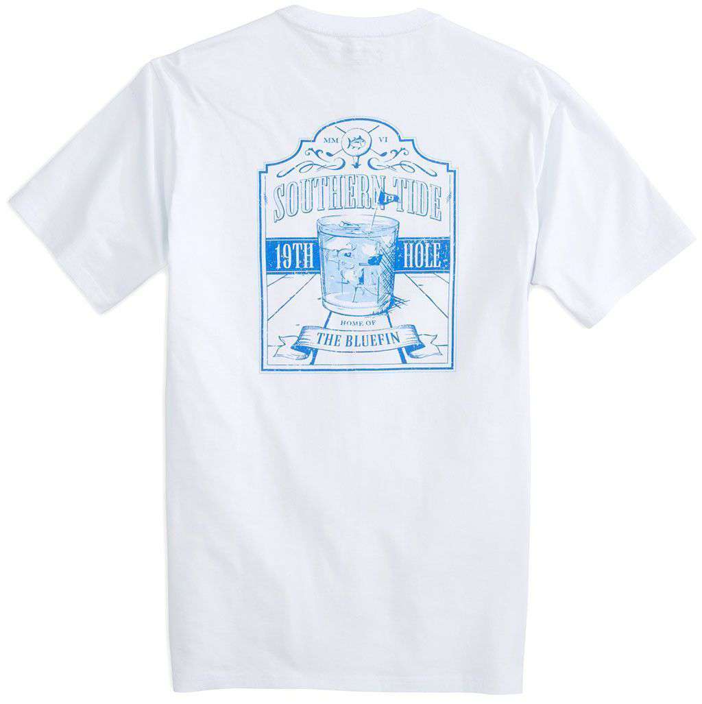 19th Hole Tee Shirt in Classic White by Southern Tide - Country Club Prep