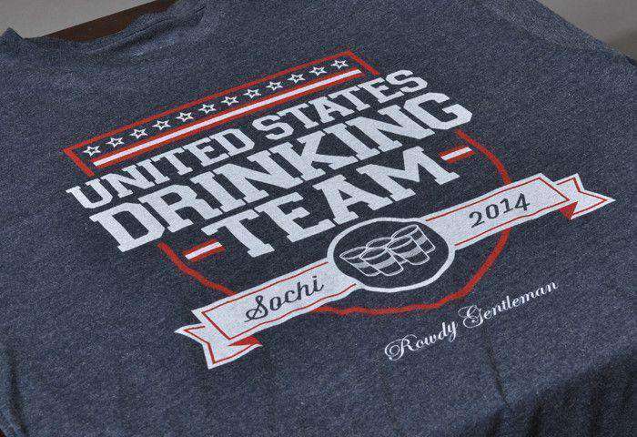 2014 United States Drinking Team Vintage Tee Shirt - Limited Edition - by Rowdy Gentleman - Country Club Prep